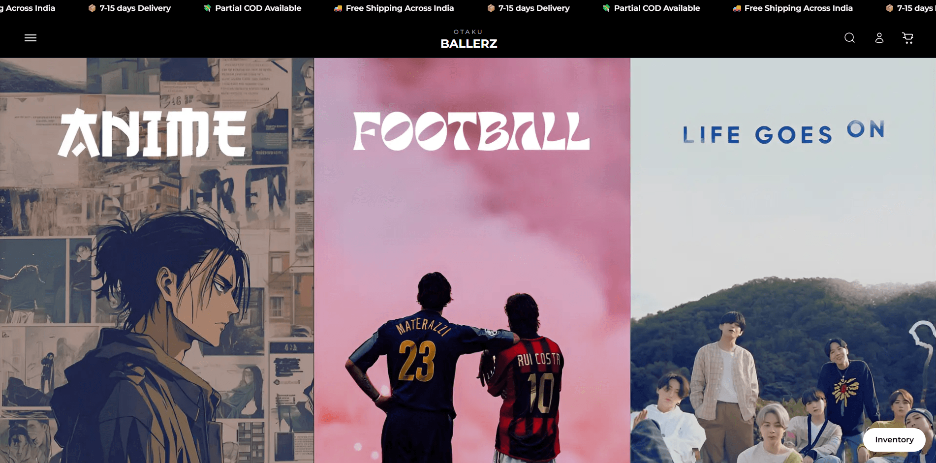 Otaku Ballerz website preview